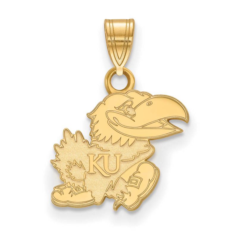 14k Yellow Gold U. Of Kansas Small Pendant